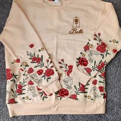 Disney Jersey Beauty And The Beast Long Sleeve Large Size