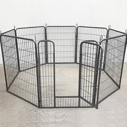 (New in Box) $115 Pet Dog Playpen Heavy Duty Fence Gate 8-Panels X (40” Tall X 32” Wide)