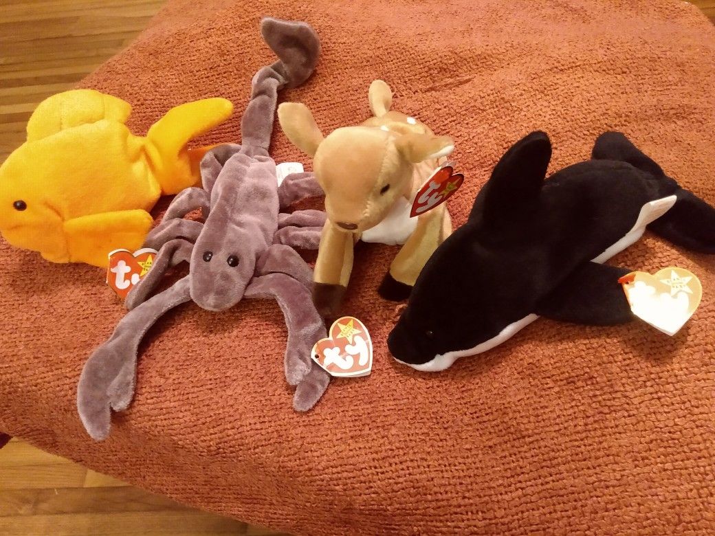 4 Rare Beanie Babies