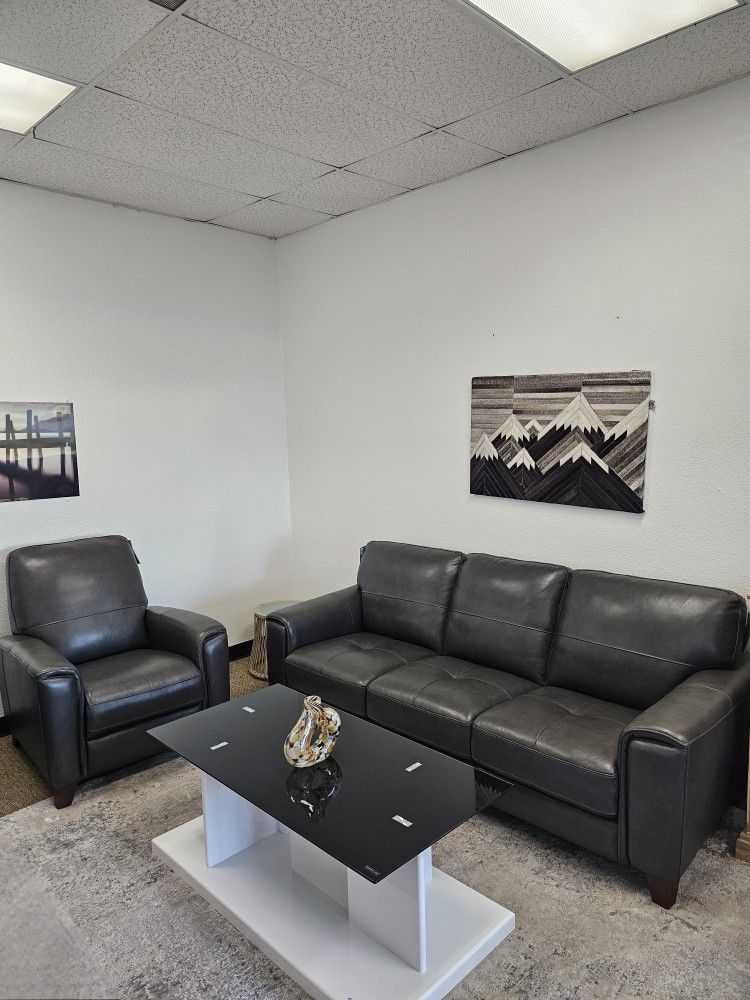 100% Real Leather Comfortable Sofa-Brayna
