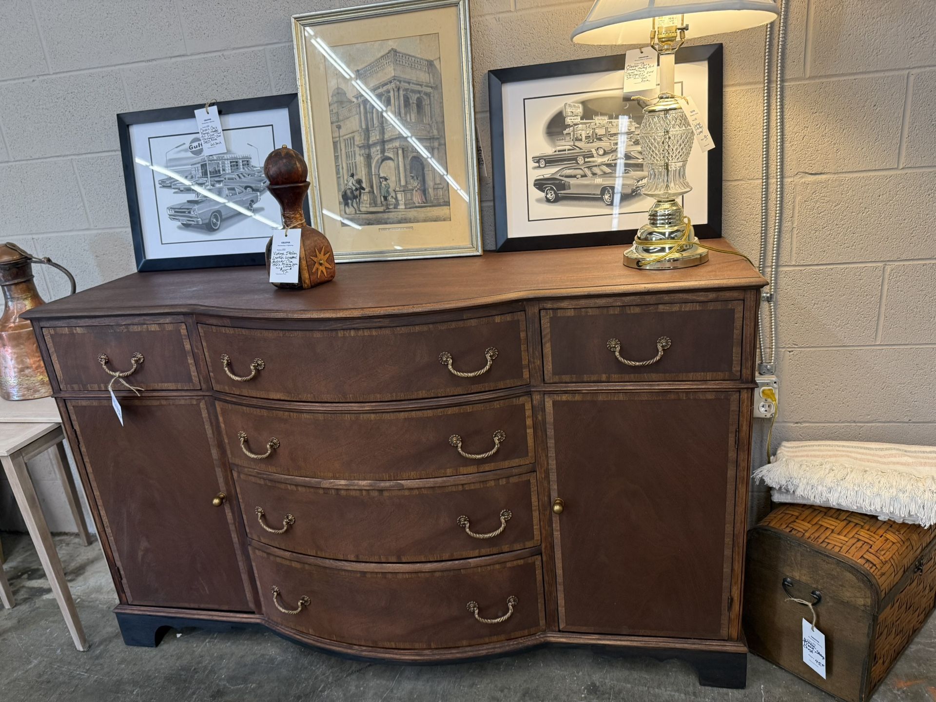 Restored Mahogany Vintage Buffet or Dresser