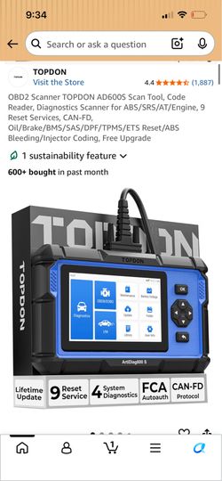 OBD2 Scanner TOPDON AD600S Scan Tool