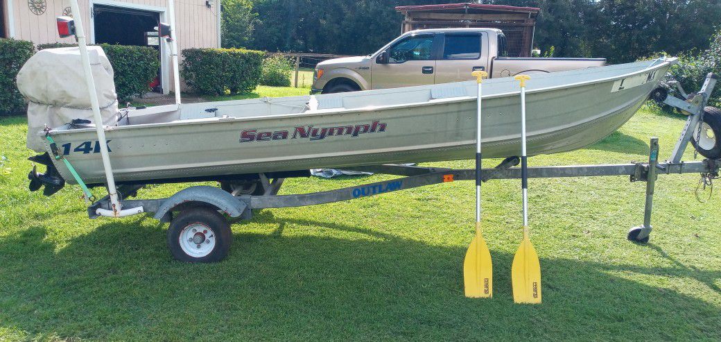 1996 14ft  Boat With Trailer