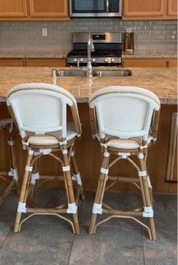 Serena & Lily Riviera Swivel Counter Stools- Set of 2