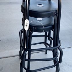 Black Metal Stools