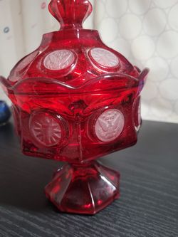 Vintage Fostoria Ruby Red Glass Bowl