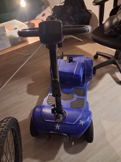 Blue Electric Mobility Scooter 4-Wheel