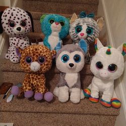 Six Extra Large Ty Beanie Boos