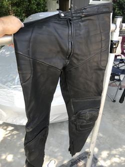 Leather motorcycle pants (zip in)