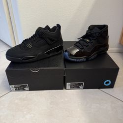 Jordan 4 Black Cats and Jordan 11 Gammas