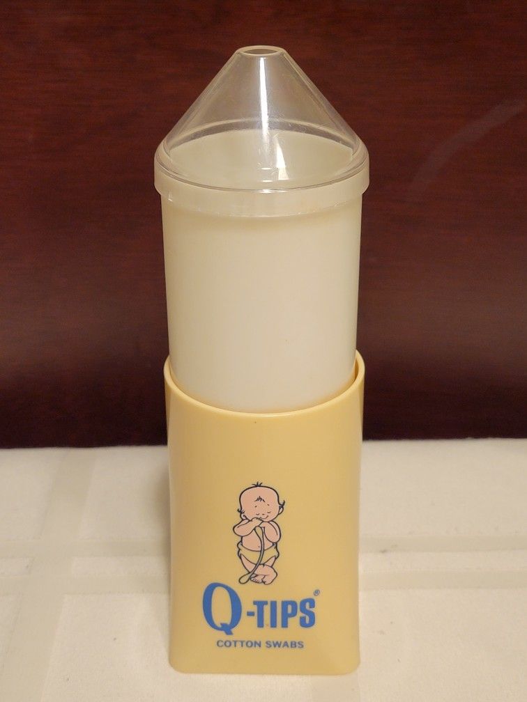 Q-Tips Pop-Up Dispenser - Vintage!