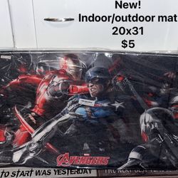 New! Marvel Character Indoor/outdoor Mats 