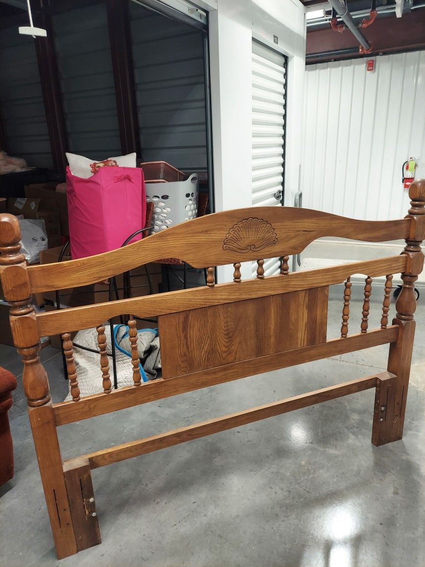 Heavy Full Size Wood Headboard FREE