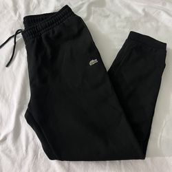 Lacoste Men’s Tapered Leg Sweatpants Black Size Medium (FR 4) Excellent Condition