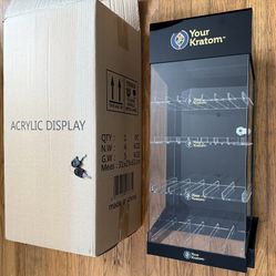 New Acrylic Display Case With Shelves And Key Lock For Countertop