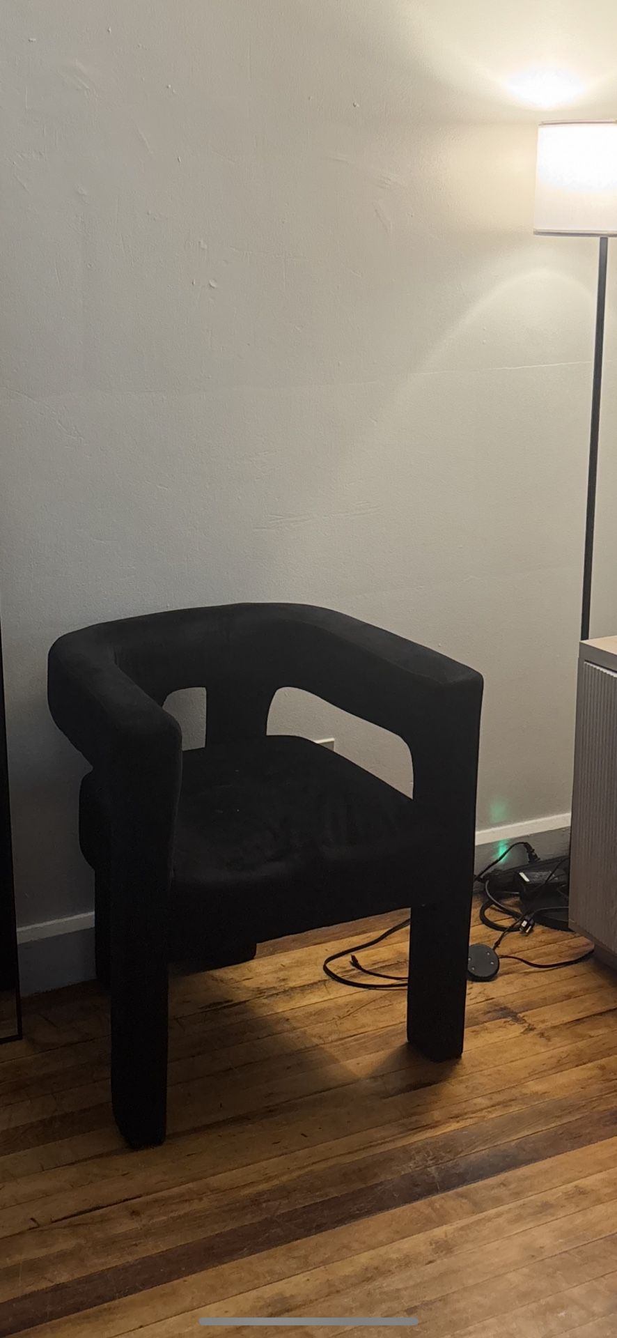 2 Velvet Modern Chairs