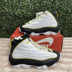 Men's Size 9 - NIKE AIR JORDAN PRO STRONG WHITE-TOUR YELLOW-BLACK DC8418-107 NEW