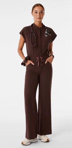 Figs Rafaela espresso jumpsuit