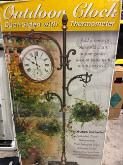 Outdoor clock/thermometer