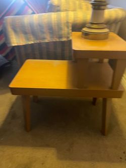 Retro wood side table