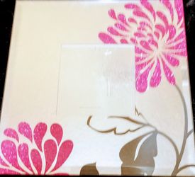 PICTURE FRAME, MIRRORS/FLOWERS, NEW!