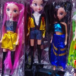 k-pop demon hunter dollars with hair