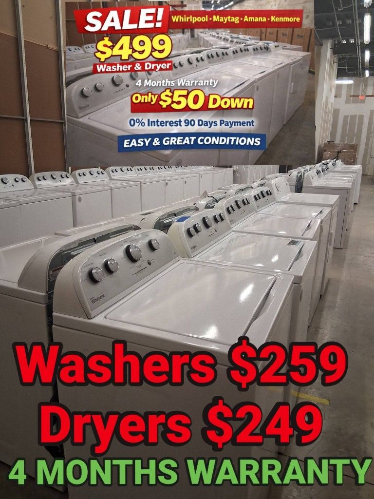 Washer And Dryer Set✅4 Months Warranty ‼️