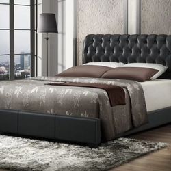 Queen Mattress With Bed Frame ( Headboard & Footboard) And Box Spring Free - Same Day Delivery 