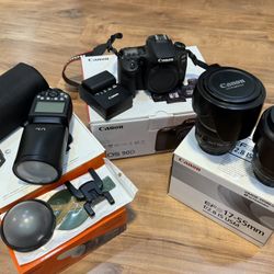 Canon 90d&godox v1c&sigma 50mm lens& EF-S 17-55mm lens