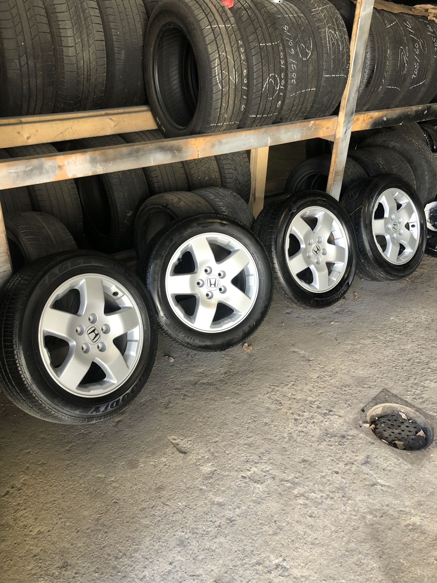 16” Honda Rims And Tires 