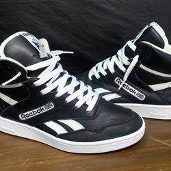 Reebok BB4600 Lee 3 Mid Top Shoes Size 10.5 Men Black White Leather