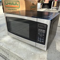 Insignia™ - .9 Cu. Ft. Compact Countertop Microwave . It’s 19” W x 10.5” H x 13.5” Deep .Firm on Price.