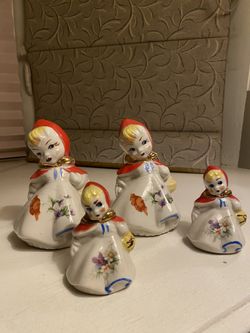 Vintage Salt and Pepper Shaker Red Riding Hood Collectible Table Set