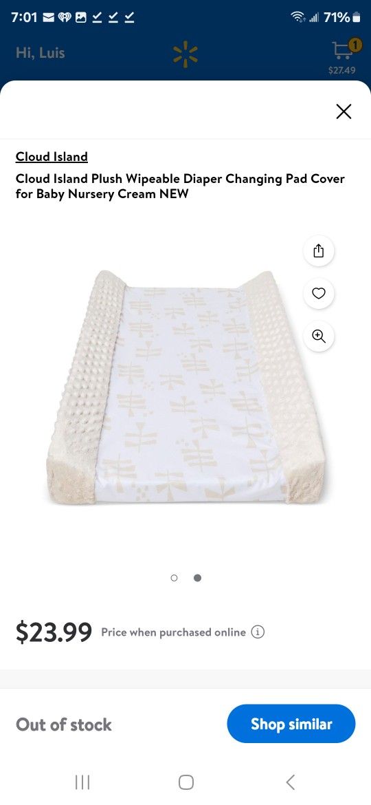 Munchkin Secure Grip Waterproof Diaper Changing Pad(NEW)
Cloud Island Plush Wipeable Diaper Changing Pad Cover (NEW)
Blooming Bath Lotus Baby Bath S