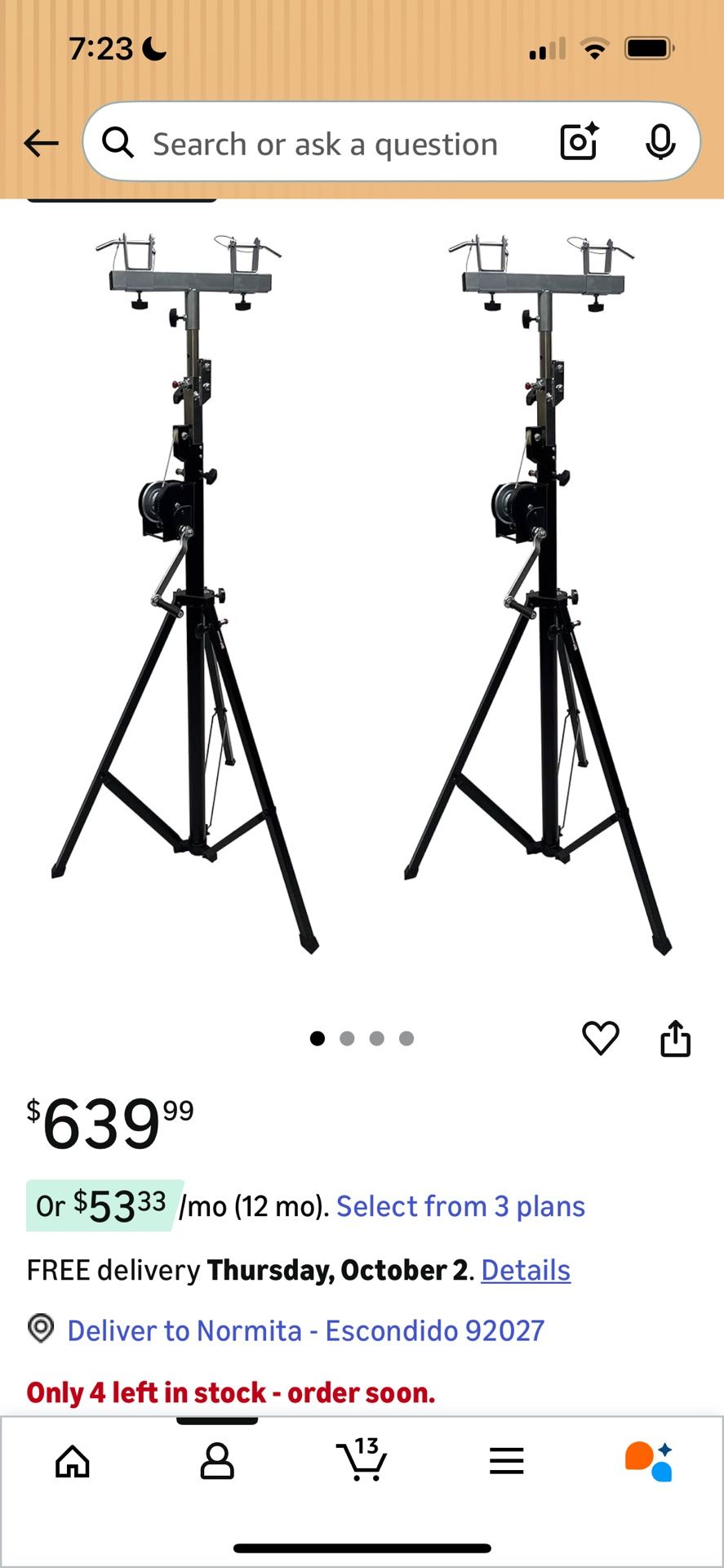 2 Truss lighning Stand with crank