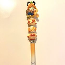 Dimoo Style Beaded Pen – Cute Character Topper, Stylus + Ballpoint