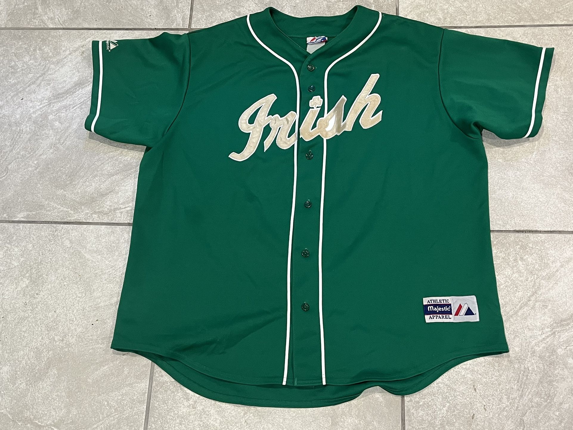 Irish Baseball Jersey Size XL majestic Preowned All Stitched 