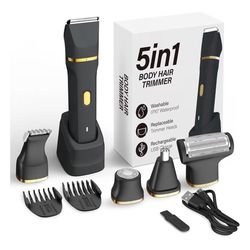 Brandnew  5-in-1 Electric Bikini Trimmer for Women – IPX7 Waterproof Shaver, Cordless Body & Facial Razors for Women, Ceramic Blades, USB-C Rechargeab