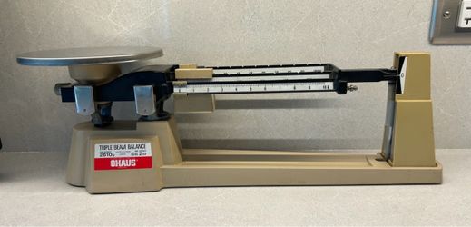 Ohaus triple beam slide scale