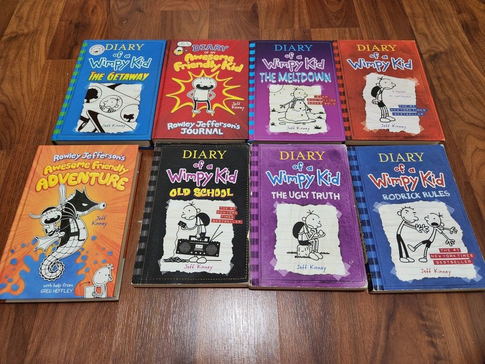 Dairy Of A Wimpy Kid (7 Books Plus A Free Book)