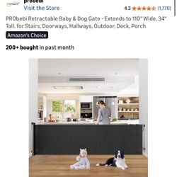 A Large Retractable Dog Gate