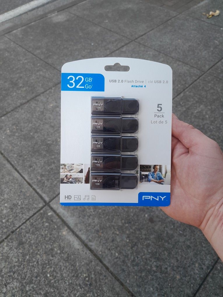 5 Pack of 32GB USB Flash Drives unopened from Fred Meyer