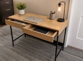 Modern Wood and Metal Writing Desk