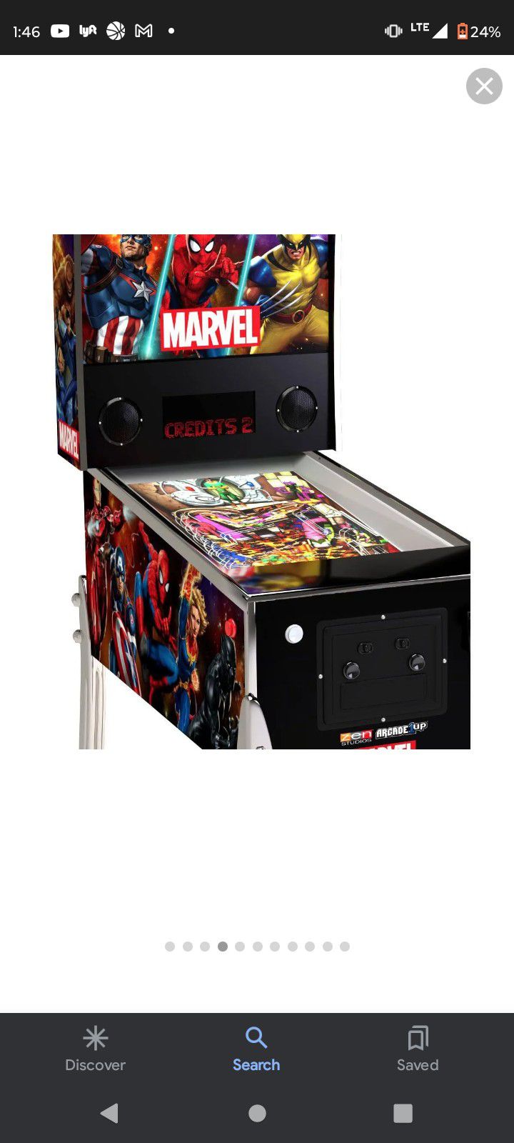 1up Arcade Marvel Pinball