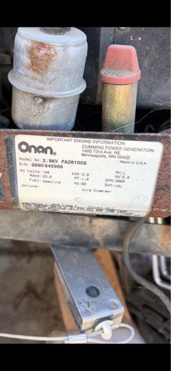 DIY project Onan generator
