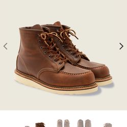 SIZE 7 RED WING THE STORM WELTED WATERPROOF LEATHER SOFT TOE BOOTS BRAND NEW