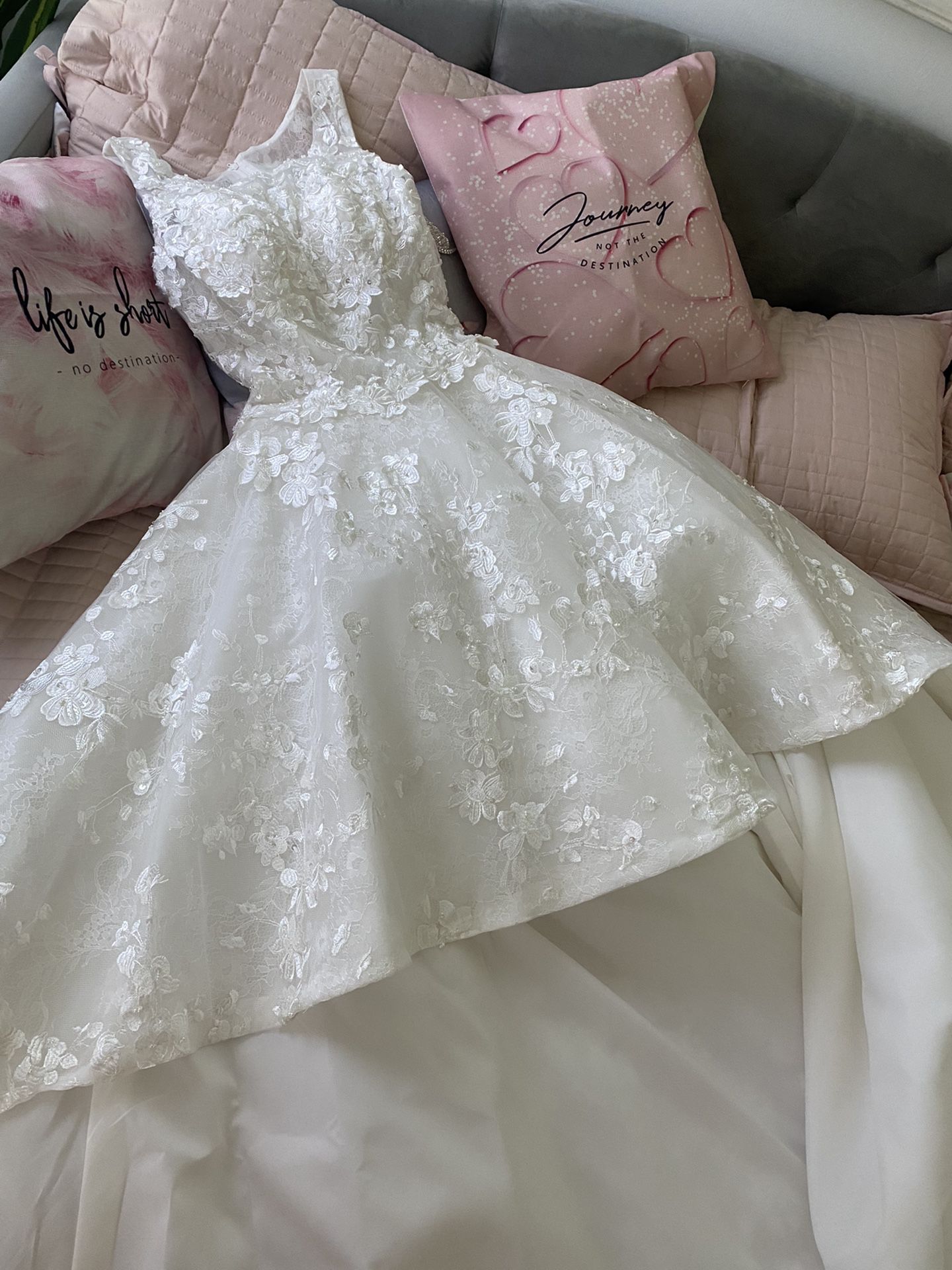 Wedding Dress NEW + Veil And Crown