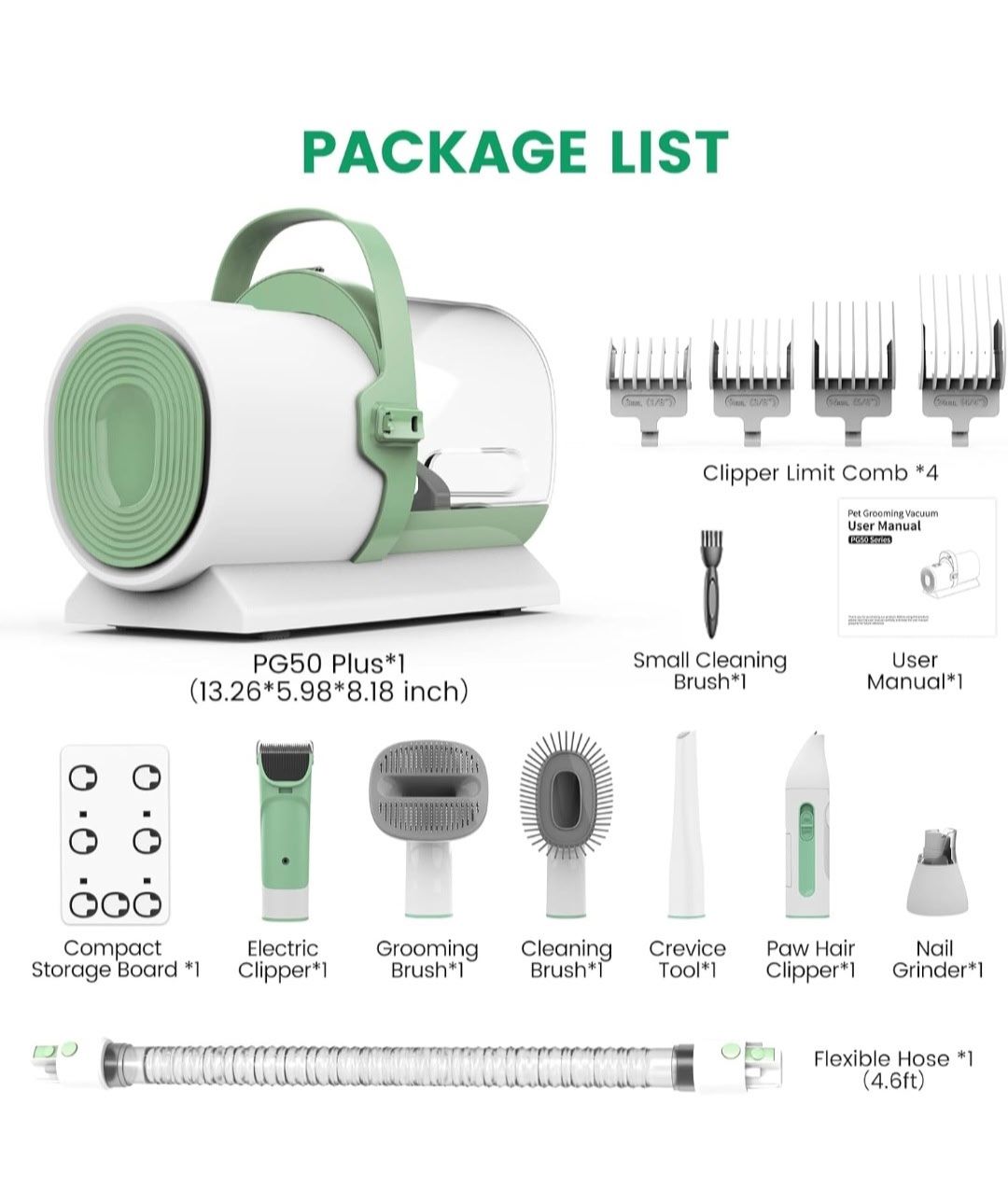 FIXR Dog Gromming Vacuum Kit