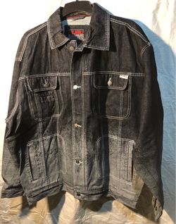 FUBU Dark Wash Denim Jean Jacket