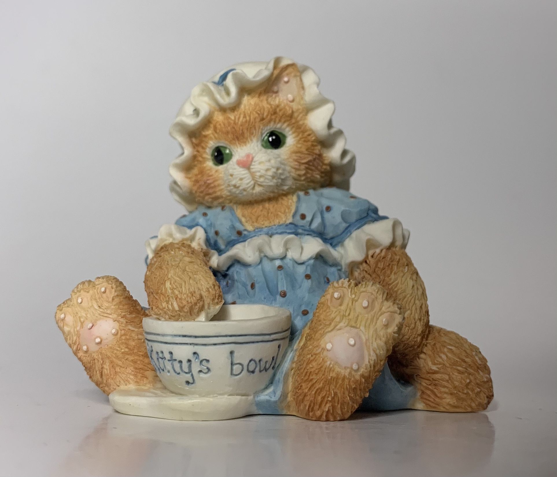 Vintage 1994 Enesco Calico Kittens Figurines Finicky, Observant, Mischievious